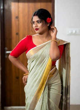 Young Girl in Black Lingerie